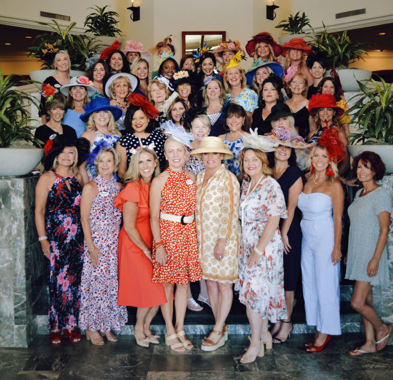 About 30 women from East Valley Women's League all gathered together for a photo